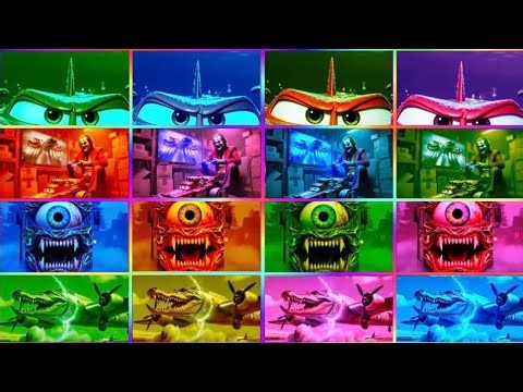 Monster McQueen Shark VS Monster McQueen Tank VS Monster School Bus VS Monster Crocodilo