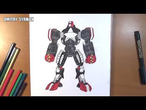 Speed drawing robot Blockbuster, Real Steel