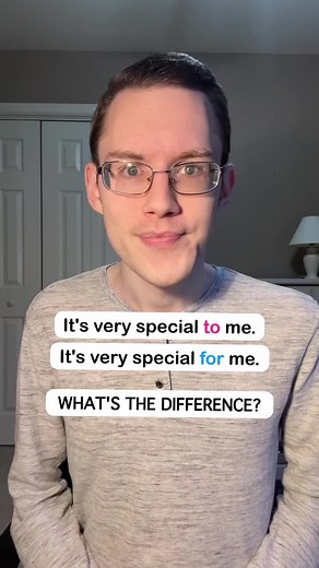 It’s very special TO me, It’s very special FOR me. Do you know the difference in meaning between these two sentences? Many English learners struggle to know when to use the phrases “to me” and “for me,” which makes COMPLETE sense since there are many situations where they’re interchangeable, but also many situations where they mean different things. To understand when to use “to me” and “for me,” keep the following in mind about the meanings of “to” and “for”: 🔸to = this preposition expresses d
