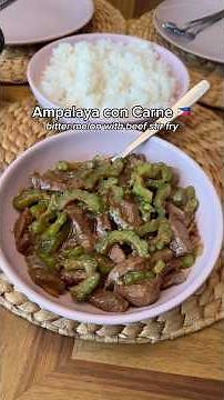 Ampalaya con Carne ✨ Bitter melon with beef stir-fry #filipinofood #recipe #homecooking #cooking
