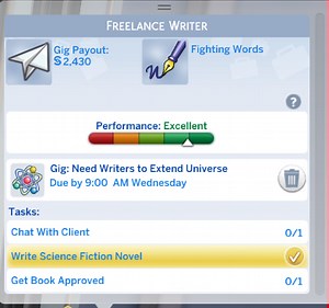 Sims 4 Freelance Writer - How to Get Your Book Approved - What Box Game