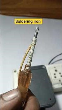 Making a Soldering Iron at Home #shorts #youtubeshorts