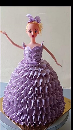 Barbie cake |Beautiful Doll Cake Decorating Tutorial 💜 | Princess Cake Design
