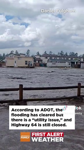 A major highway is closed, and dozens are evacuated at the Grand Canyon’s South Rim because of serious flooding today #azfamily #aznews #grandcanyon #flashflooding