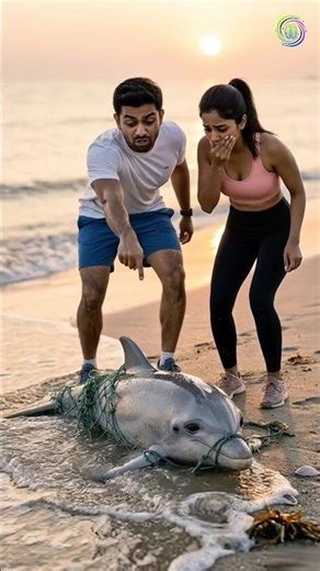 Couple Saves Baby Dolphin #DolphinRescue #AnimalRescue