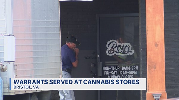 Warrants served at cannabis stores in Bristol, Virginia