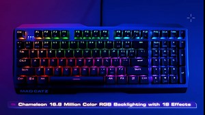 Mad Catz S.T.R.I.K.E. 13 Compact Premium Mechanical Wired Gaming Keyboard with Aluminum Frame Cherry MX RED switches and RGB Lighting
