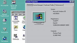 An attempt to get ChatGPT to generate a Windows 95 product key
