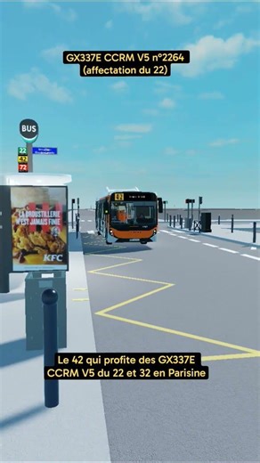 Passage d'un GX337E CCRM V5 n°2264 sur la ligne 42 RATP | ROBLOX