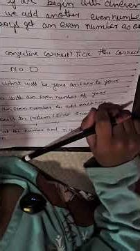 Adding Two Even Numbers Always Gives an Even Number Think like a mathematician