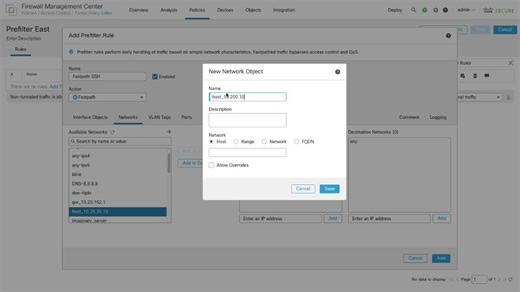 Creating a Prefilter Fastpath Rule on FMC to Exempt Traffic from Snort Inspection - Cisco Video Portal