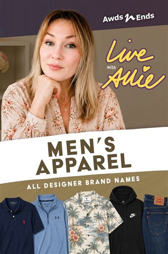 Men's Apparel w/Allie! All NWT! Designer Brand Names! | eBay Live Video