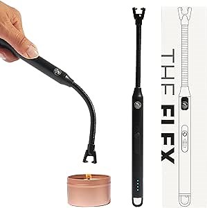 Flex by USB Lighter Co - Rechargeable Flexible Windproof Long Electric Lighter for Grills, Candles, BBQs, Gas stoves and Emergencies. Safely Replaces Matches and Butane lighters.