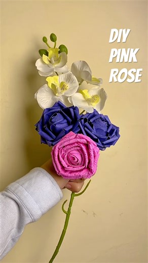 🌸 DIY Pink Paper Rose | Quick & Easy #PinkRoseDIY#PaperRose#DIYCraft#RoseMaking