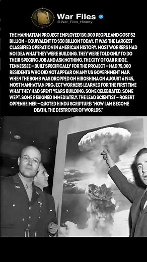 130,000 People Built the Atomic Bomb Without Knowing What It Was. When It Dropped on Hiroshima They.