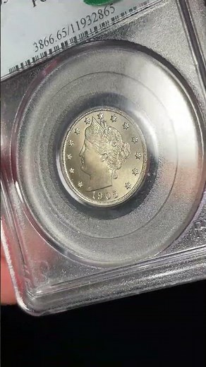 1905 PCGS MS65 CAC Liberty V Nickel #coins #silver #rarecoins #coincollector