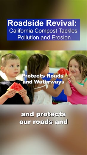 Caltrans HQ and CalRecycle partner to use compost from recycled food and yard waste to control erosion and boost vegetation along roads. | CalRecycle | Facebook