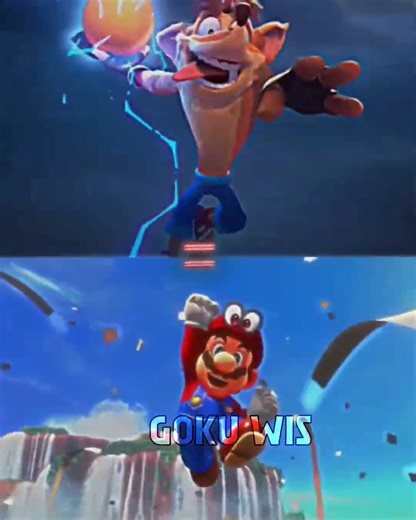 crash.b vs mario #nintendo #playstation #gaming