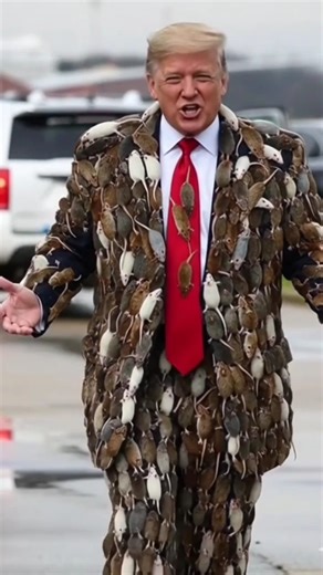 Donald Trump New Fashion with rat kit #donaldtrump #fashion #rats #new