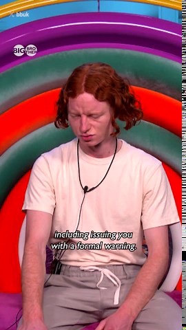 This is the moment George is kicked out of the Big Brother house