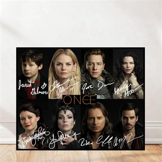 Once Upon a Time Cast Poster: Signed Style OUAT TV Series Wall Art Print - Etsy
