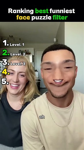 Ranking best funniest face puzzle filter