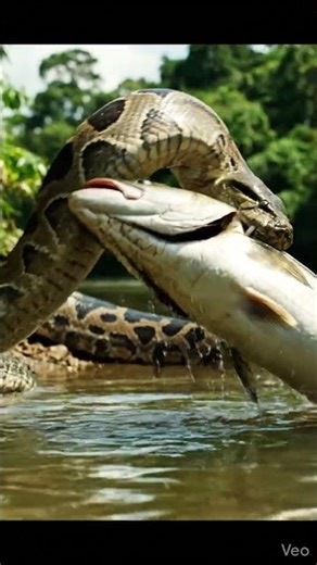 Savage Crocodile Attack! Python Swallowing Fish Gets Eaten Alive | Realistic Wildlife Scene