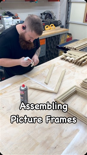 Christopher Powell | Assembling and installing picture frames. Stick around until the end to see how they’re being used. #carpentry #carpenter #builder... | Instagram