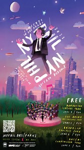 99K views | Join the Orchestra for Concerts in the Parks, Presented by Didi and Oscar Schafer — four free outdoor concerts led by Gustavo Dudamel, featuring Latin jazz pioneer Arturo Sandoval and cuatro virtuoso Jorge Glem. Enjoy music under the stars and a stunning fireworks display! June 4–7. Art by Oliver Jeffers | New York Philharmonic | Facebook