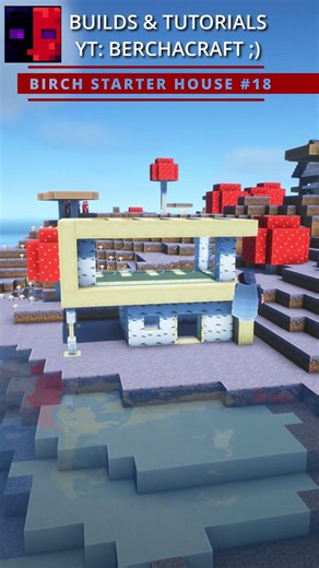 Minecraft: Easy Starter House - Birch Wood ;)