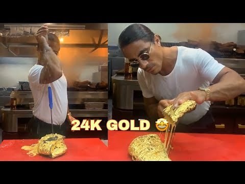 Salt Bae Makes 24 Karat Gold Steak in Nusret Steakhouse || The King Of Meat
