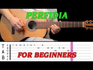 PERFIDIA | Easy guitar melody lesson for BEGINNERS (with tabs) - The Shadows