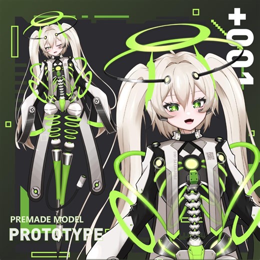 Prototype/premade Vtuber Model/fully Rigged 12 exp - Etsy