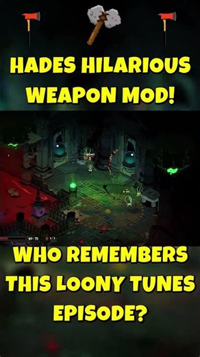 HADES HILARIOUS WEAPON MOD! 🤣🤣🤣Hades #hades #gameplay #rougelike #looneytunes #funny #funnyvideo