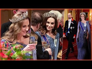Catherine Steals The Night With Her Most Dramatic Tiara Ever In Glittering State Banquet Debut