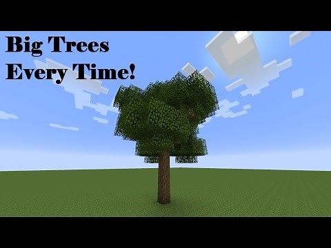 Minecraft | How to Make a Big Oak Tree 100% of The Time In Creative Mode