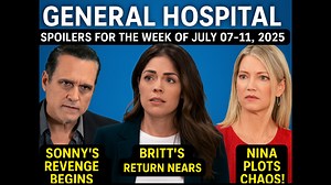 215K views · 5K reactions | General Hospital Spoilers For The Week Of July 07-11, 2025: Sonny’s Revenge Begins, Britt’s Return Nears & Nina Plots Chaos! | General Hospital Updates and News | Facebook