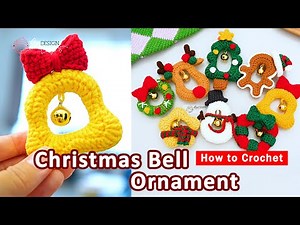How to Crochet a Cute Christmas Bell 🔔 | Easy Festive Crochet Tutorial | Holiday Ornament Idea🎄