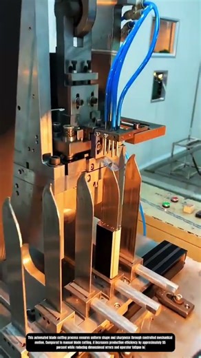 Automated Blade Cutting and Forming Process in High Precision Manufacturing Line