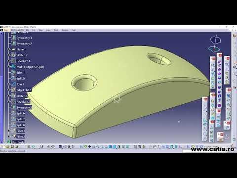 How to create a mechanical part using CATIA Part Design 162 Modelmania 2026 surfaces