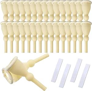 Geiserailie 30 Pcs Condom Catheters Urinal Bag Male External Catheter Soft Rubber Urinal Bag Self Adhering Male External Catheter Single Use Catheter for Men Supplies (30 mm)