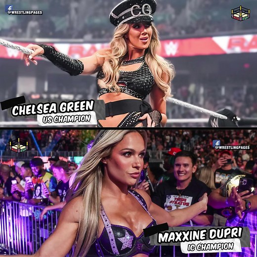 Your Current Mid-Card Champions: Chelsea Green & Maxxine Dupri 🔥👑 The women’s mid-card scene has officially been taken over by two unexpected power players. Chelsea Green regained the United States Championship and is now a 2 time US Champ, and Maxxine Dupri followed it up by shocking the world and ending Becky Lynch’s Intercontinental reign. #WWE #ChelseaGreen #MaxxineDupri #Raw #Smackdown | WWE Hot Superstars