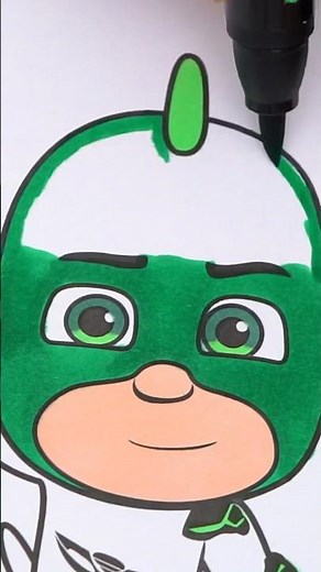 Coloring PJ Masks 💙❤️💚 #coloring #art #pjmasks