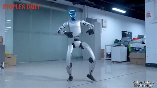 52K views · 248 reactions | This China-developed robot has taken the internet by storm with its dance moves, powered by an advanced algorithm and 23-42 joint motors. | People's Daily, China | Facebook