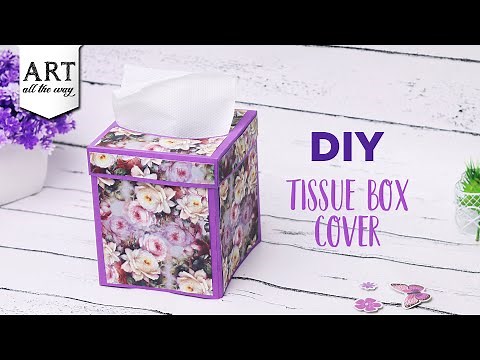 How to make Origami tissue box cover || handmade DIY Tissue box || art and craft ‪@VENTUNOART‬