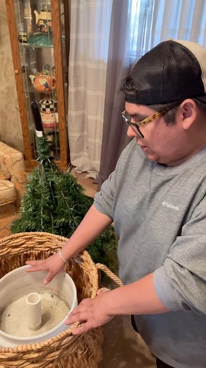 The Christmas tree stand basket. You’re gonna want to save this for next year! Y’all know I love a good basket and when the tree stand didn’t fit into this one I had to figure out something. So too the hardware store! All you need is a piece of pvc pipe, one that fits around the trunk of the tree. A bucket, and some fast setting quickrete(comes in a red bag) all of my supplies came from the Home Depot. Watch the video and it explains what we did. I hope y’all enjoy and can’t wait to see some of