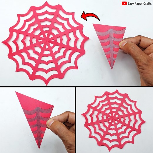 Today i will show you how to cut paper spider net snowflake for halloween- step by step❄️ paper snowflakes making instruction for halloween festival. It's very easy and simple snowflake tutorial. | Creative Art & Craft Ideas
