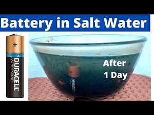 What Happens When You Put Battery In Salt Water? - A Science Experiment