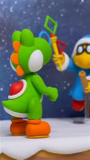 Yoshi SWALLOWS Kamek | Polymer Clay Super Mario Galaxy Movie - Sculpture #supermariogalaxy
