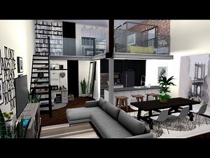 The Sims 4 | Couple's Lofted Studio House | Speed Build + Download Links